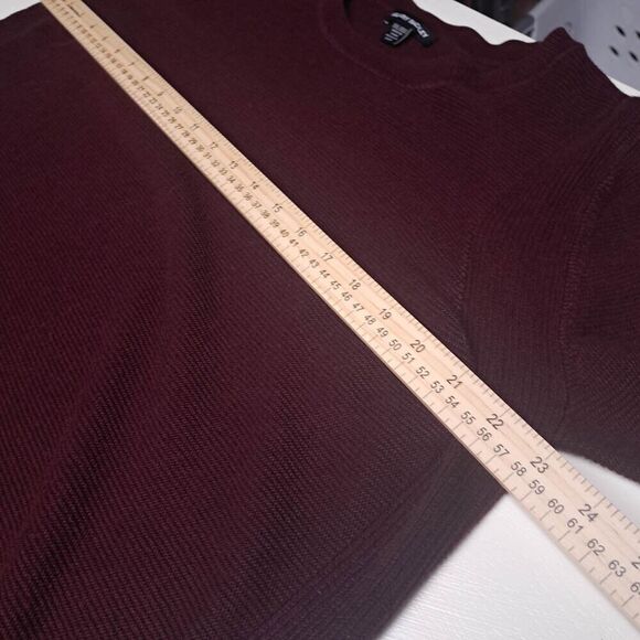 Hilary Radley Womens 2fer Long Sleeve Sweater Sz XXL Burgundy Wine Ribbed Tunic - Picture 6 of 8
